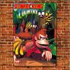 1p, Donkey Country Retro TV-spel Metallaffisch - 20x30cm