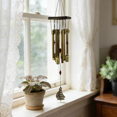 Wind Chime for Outside Butterfly/Horse/Fan/Ship Metal Tube Windchime for Patio Yard Porch Hanging Decoration Housewarming Gift for Men Women