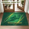 Crystal Velvet Square Rug Custom NameFendt Pattern Non Slip Home Floor Decor Rug