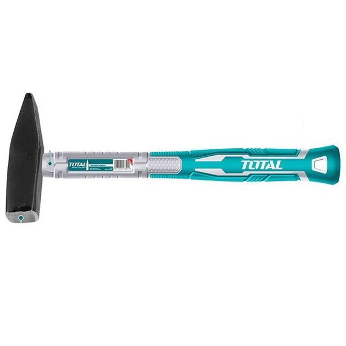 Marteau de machiniste - TOTAL - 200 g - Acier forgé - Manche en fibre de verre - Ergonomique