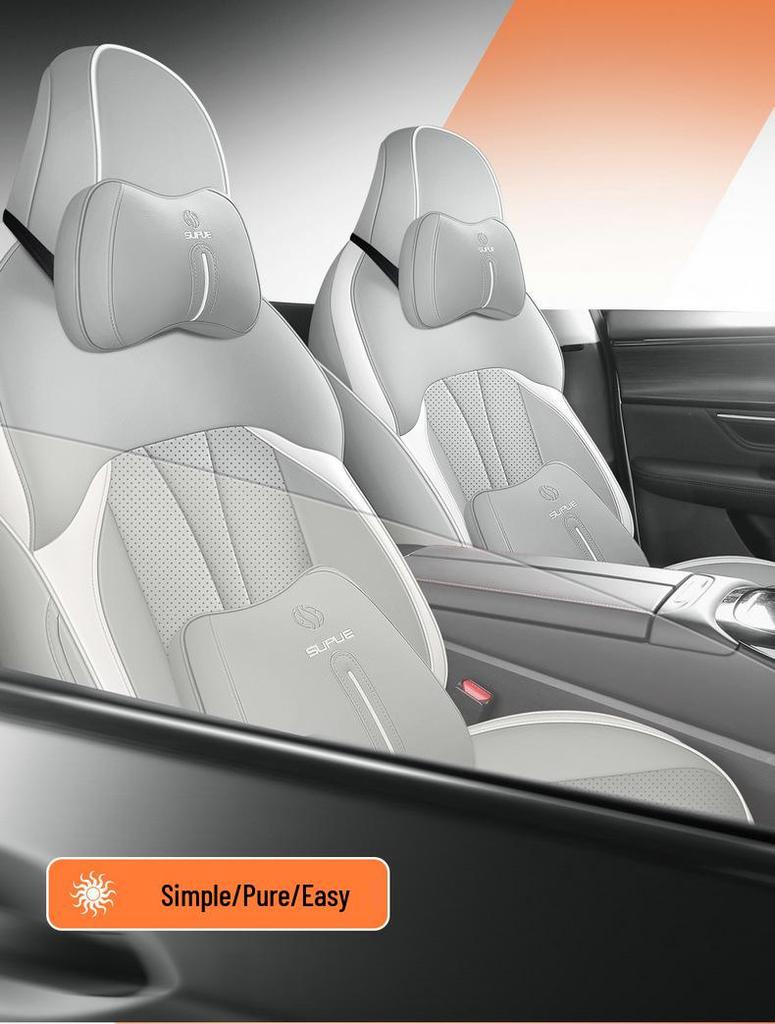 Xiaopeng P5 Universal Leather Car Seat Cushion - Full Wrap, All-Season
