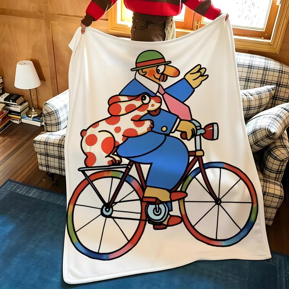 Charakter P-Pimpa Wurf-Flanell-Decke Geeignet für Sofas Betten Büros Reisen, Campingstühle