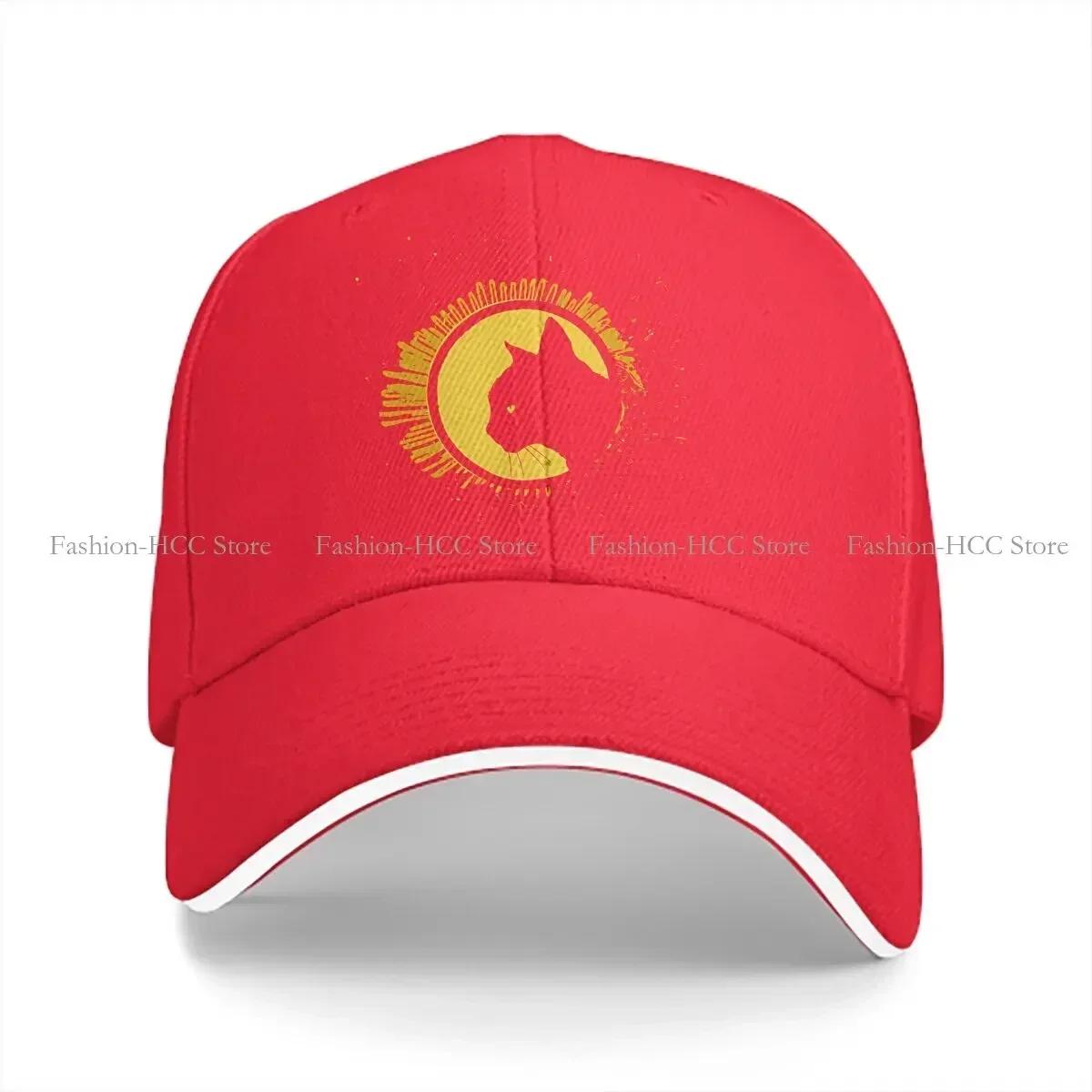 Summer Cap Sun Visor Zu In The Moon Hip Hop Black Cat Peaked Hats One Size
