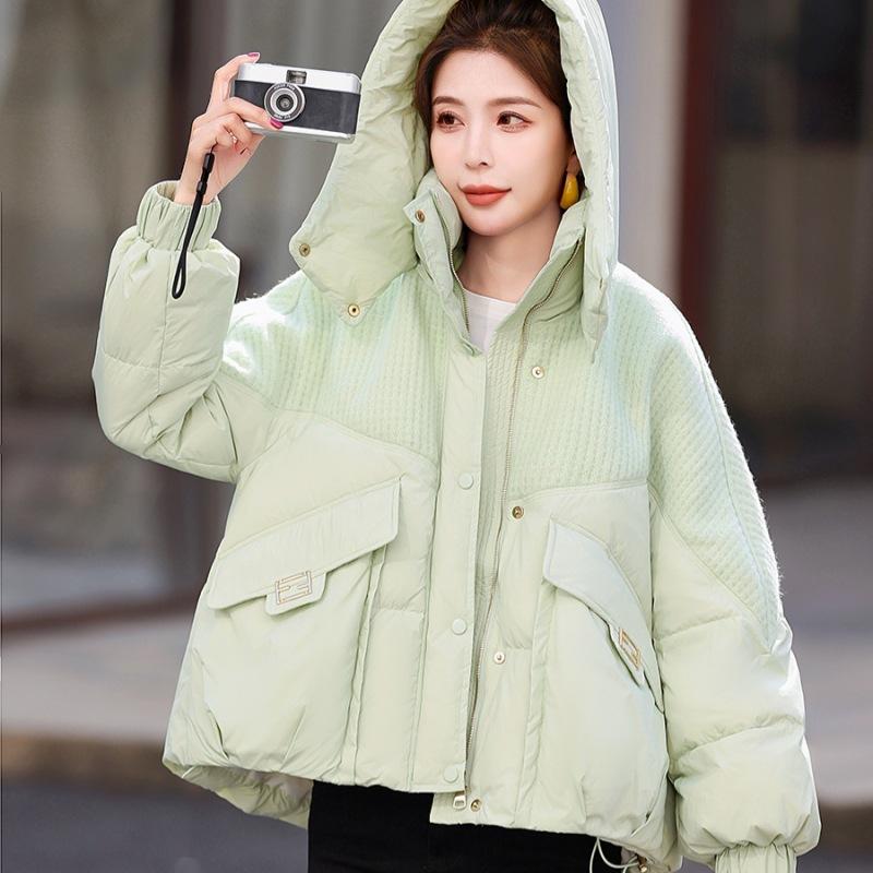 New Style Women's Winter Short Korean Style Loose Thickened Cotton Coat and Jacket for Small People with Design Sense