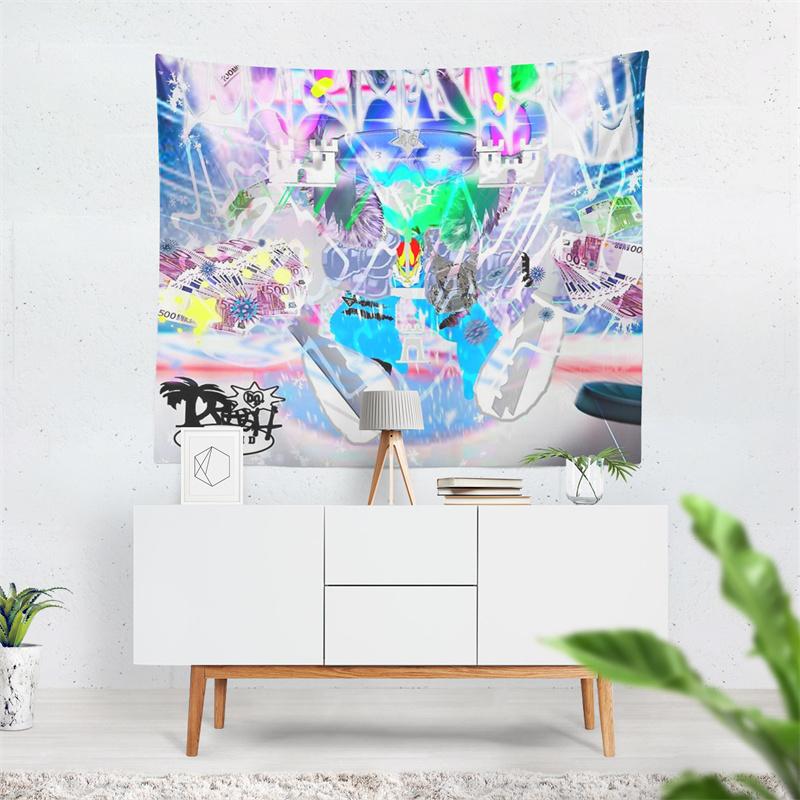 Aertemisi Icedancer Bladee Tapestry Wall Hanging Art for Bedroom Living Room Decor College Dorm Party Backdrop Home Decoration
