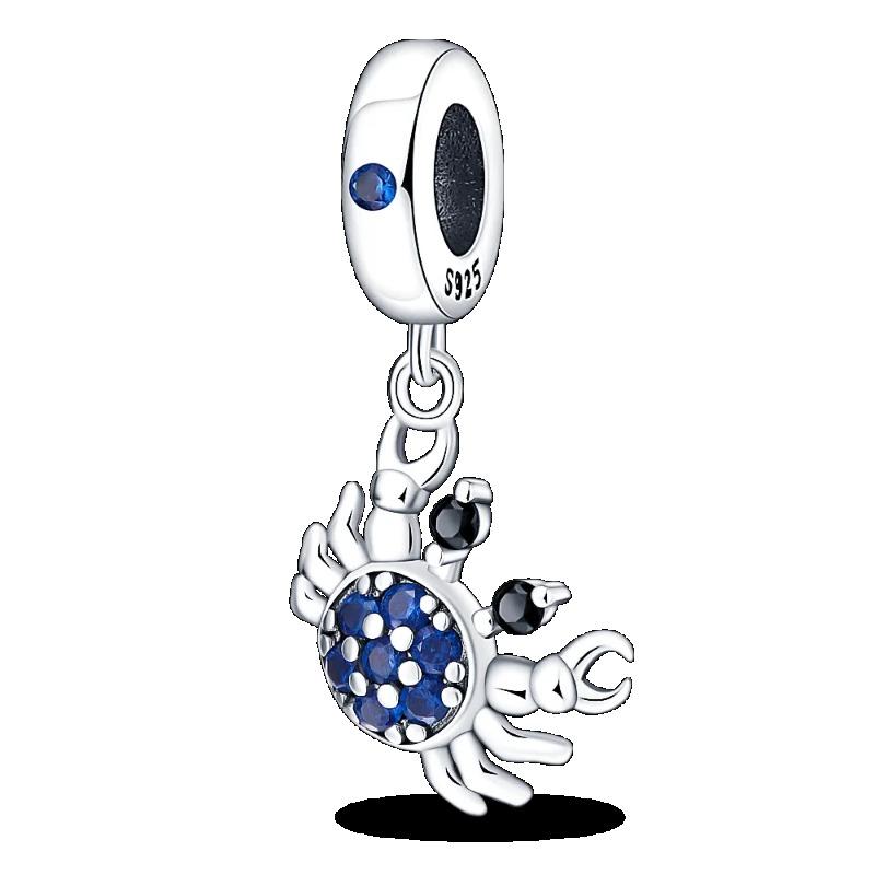 925 Sterling Silver Spring New Animal Beads Fit for Original Bracelet Jewelry Making Butterfly Firefly Chameleon Charms