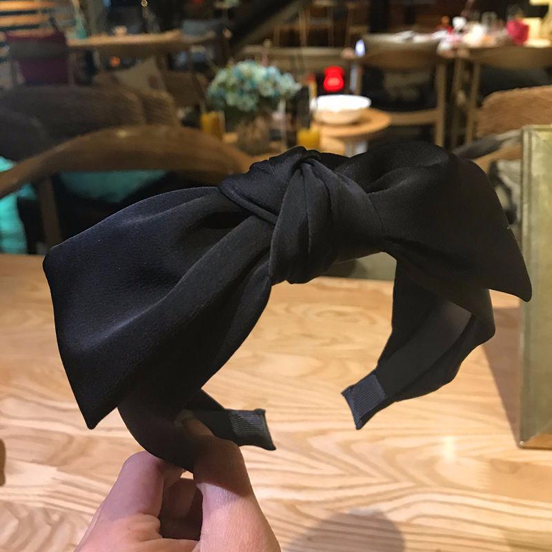 

Проста пов язка для волосся з бантиком для жінок однотонна вузлова обруч для волосся широка пов язка на голову корейські аксесуари для волосся головний убір для дівчаток Size fits all