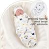 Baby Swaddle Blanket Set, 1 Swaddle Blanket & 1 Hat, Adjustable Newborn Swaddle Wrap, Anti-Startle Sleep Sack, Suitable for Boys & Girls