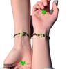 Summer Four-Leaf Clover DIY Hand-Woven Bracelet: Minimalist Valentine's Bestie Jewelry