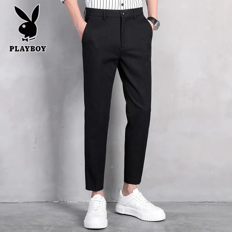 PLAYBOY Men's Casual Slim-Fit Suit Pants