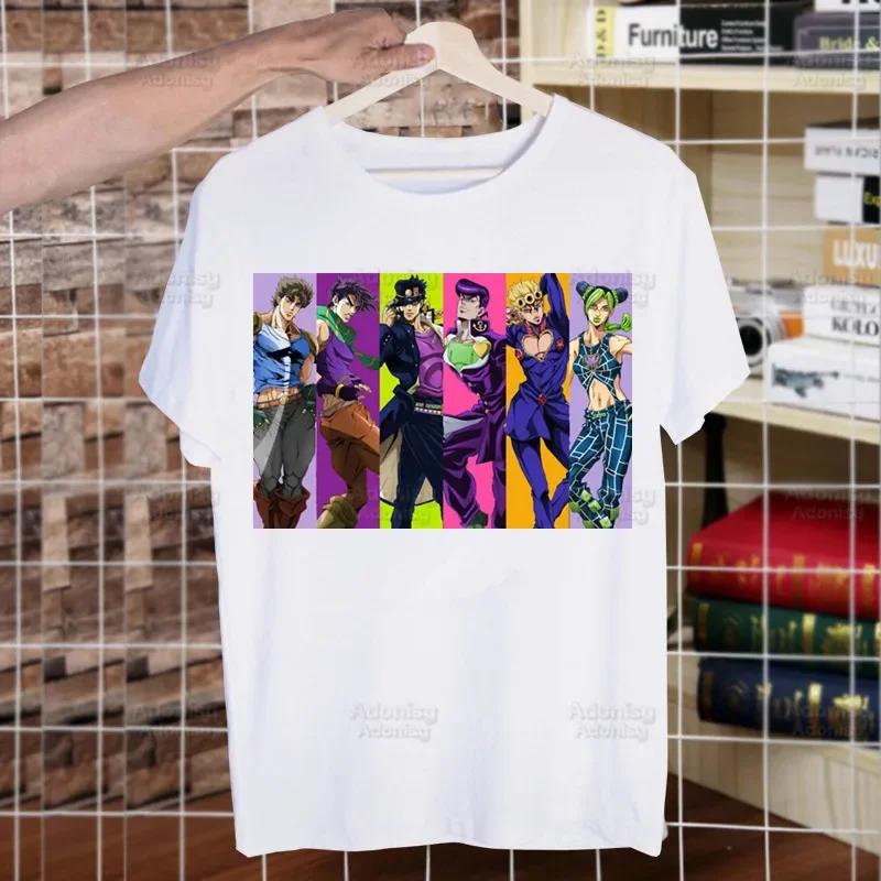 JOJO Manga Men Women T-shirt Crew Neck Fitted Soft JOJO's Bizarre Adventure Tshirt Tee Shirt Clothes Kujo Jotaro Anime T-shirt