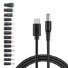 Universal USB Type C to DC5V Adapters Cable Kit Includes 14 Connectors for Charging Routers Cameras LED Lights