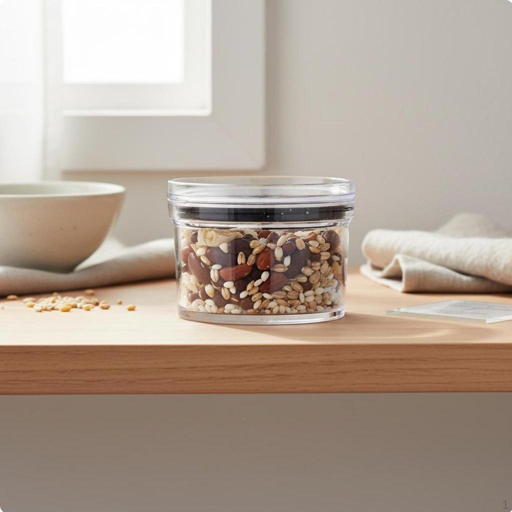 Clear Canister HumidityResistant Dry Food Storage Goods Jar for