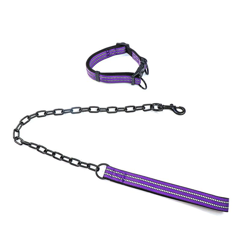 Pet Products Dog Leash Collar Set Outdoor Anti-metal Chain Dog Leash Walking Dog Leash Durable