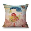 Rafael Silveira Surrealism Oil Painting Pretty Faceless Girl Flower Growth Cotton Linen Sofa Throw Pillow Case Cushion Cover