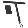 BHBL Silicone Shower Squeegee with Hook & Lanyard, Black Window Glass , Mirror Screen Wiper, Multi Cleaner