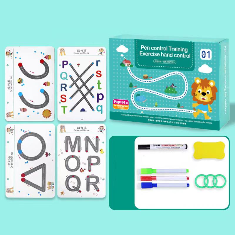 Zabawki Montessori do matematyki Tablet do rysowania z pisakiem Trening kontroli dłoni Gra w dopasowywanie matematyczne Książka Zabawki edukacyjne do nauki Dla dzieci