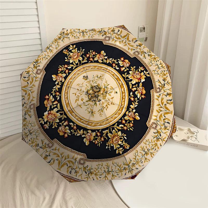 

1PC Floral pattern Umbrella-8-Rib Reinforced, Automatic Open, Lightweight & Durable, Cute Fashion Accessory for Outdoor-A1243