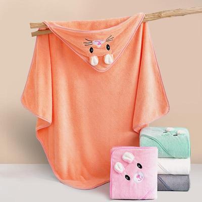 Umhang Korallenfleece Baby Badetuch: Absorbierender Kapuzenponcho & Puckdecke, Superweich für Kinder