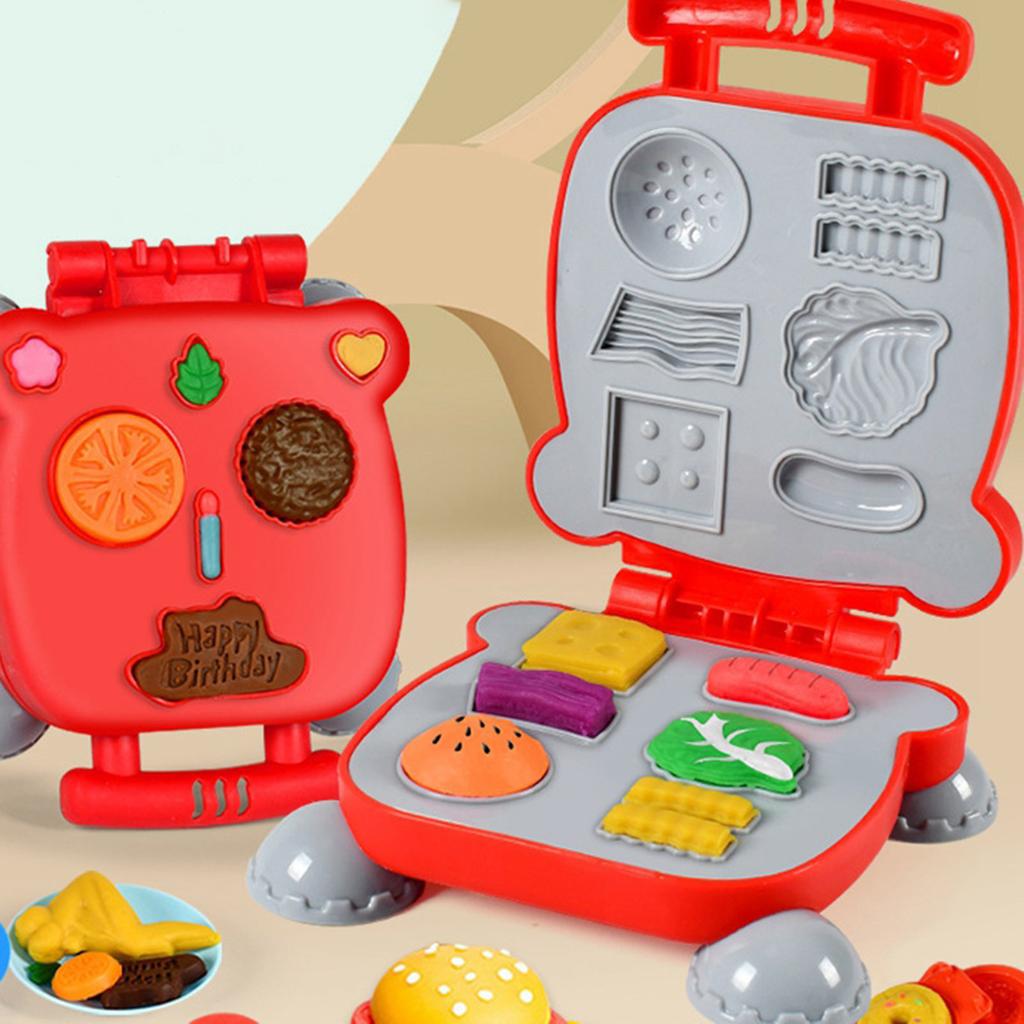 Cross-border children's clay ice cream clay noodle machine toy diy plasticine mold set kindergarten girls