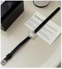 S925 Sterling Silver Korean Niche Big Flower Leather Bracelet - Retro Fashion Jewelry