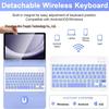 Suitable for Samsung A9 Plus Tablet: 11+ Bluetooth Keyboard with Backlit RGB and Leather Protective Case S789 10FE.