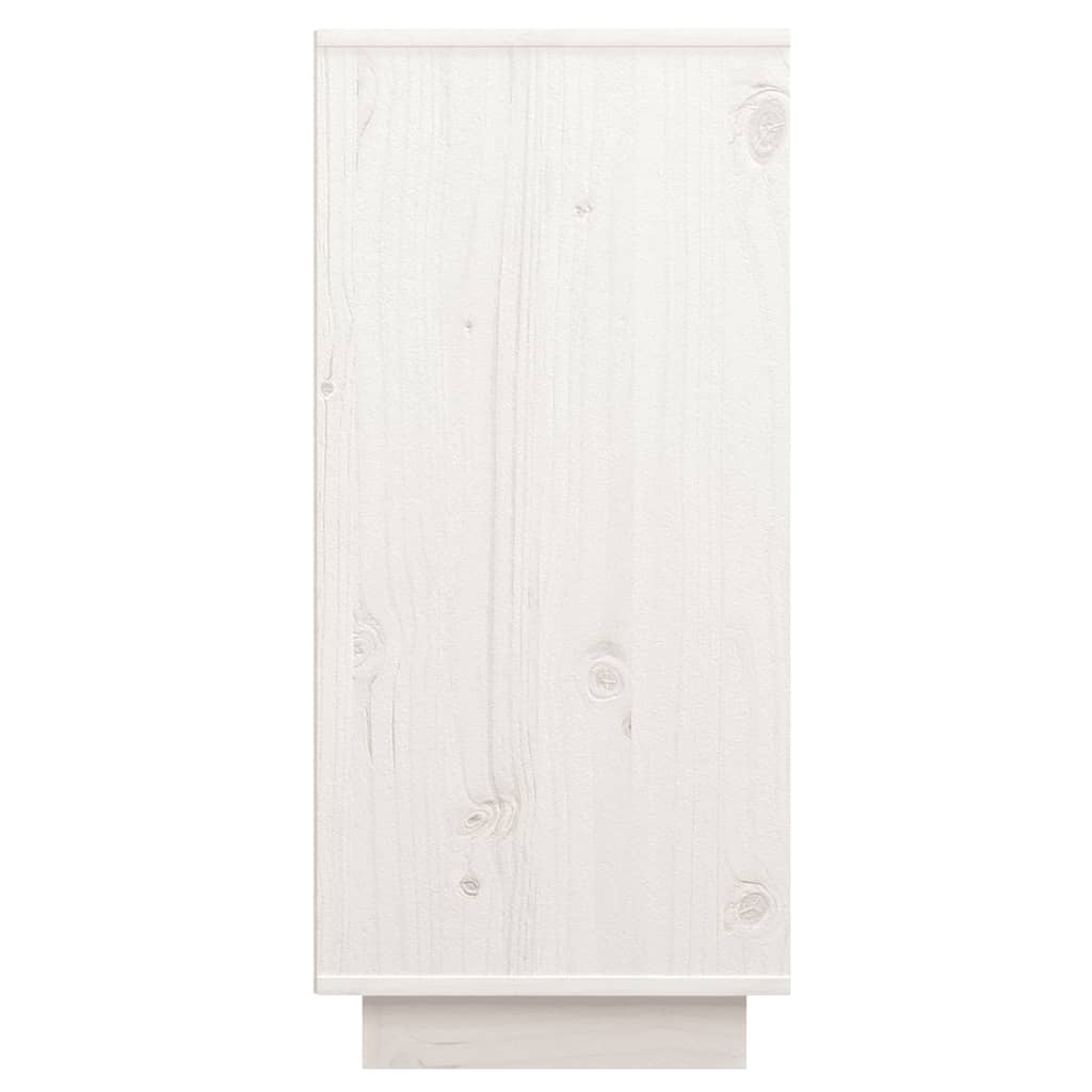 Vidaxl Szafka, Biała, 60 X 34 X 75 Cm, Lite Drewno Sosnowe