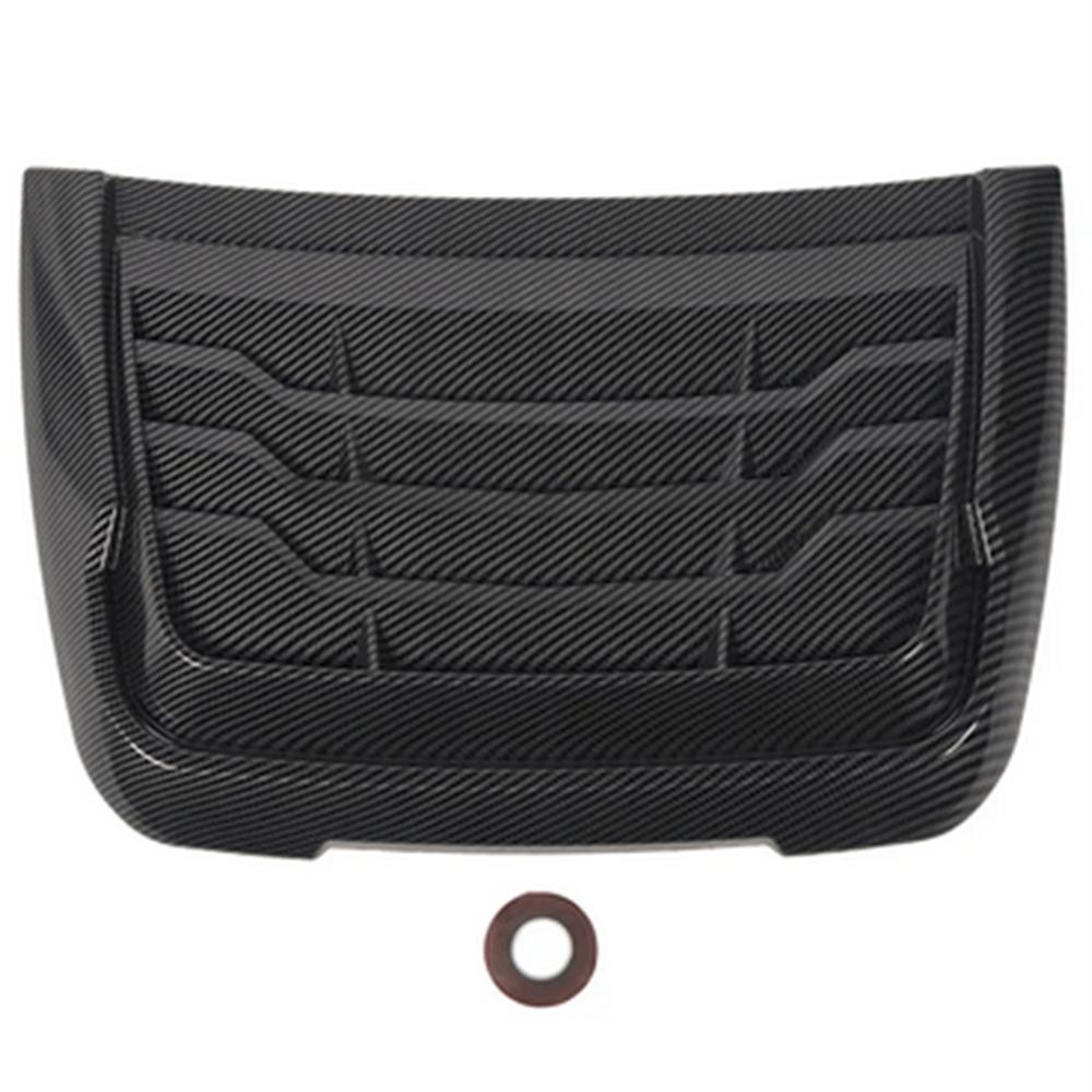 Carbon Fiber Look Plastic Car Hood Vent Scoop Cover Air Intake Grille Inlet Trim