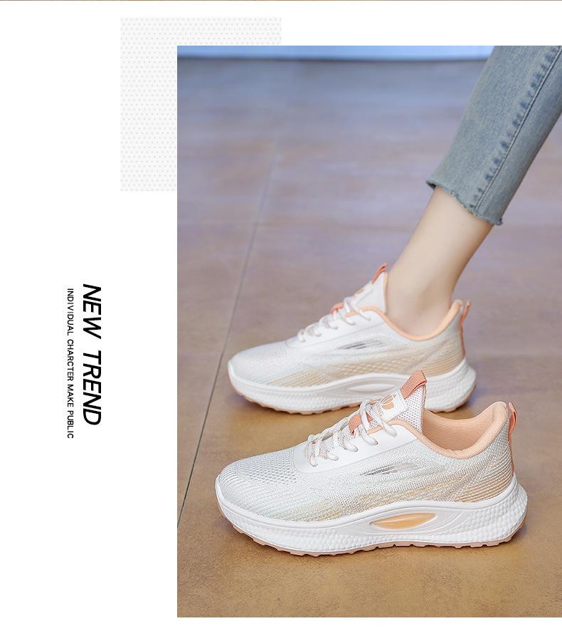New Korean Style Breathable Mesh Women's Casual Flyknit Sneakers