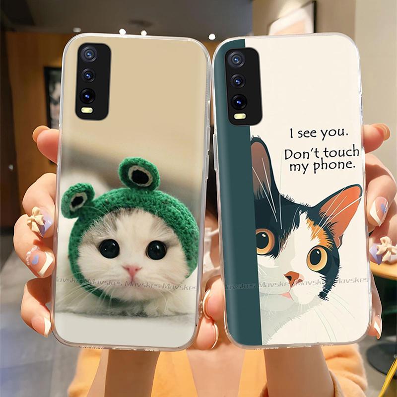 Pro Vivo V2027 V2028 V2029 Zadní kryt Vivo Y11S Y12s Y12a Y20 Y20s Y20i Pouzdro Roztomilý Kreslený Malovaný Funda Měkký TPU Silikonový Nárazník