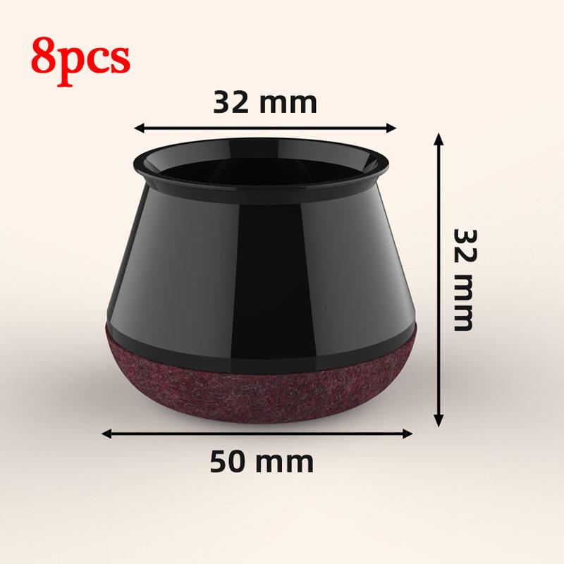 8/24 Pcs Chair Leg Floor Protectors for Hardwood Floors, Silicone Chair Caps Covers Furniture Pads Sliders Wrapped Felt Bottom