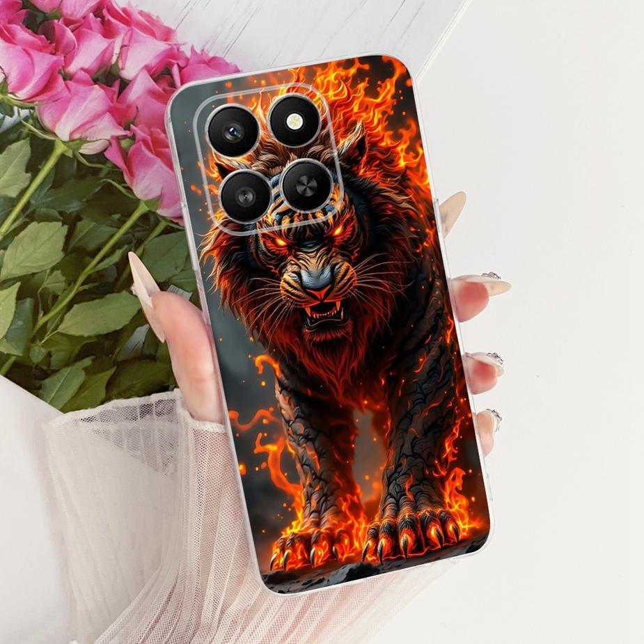 For Honor 400 Smart 5G Case LGN-NX1 Luxury Flowers Butterfly Painted Cover Silicone Case For Honor X7d X 7d HonorX7d Soft Fundas