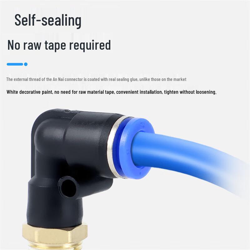 Pneumatic Quick Connect Threaded Elbow