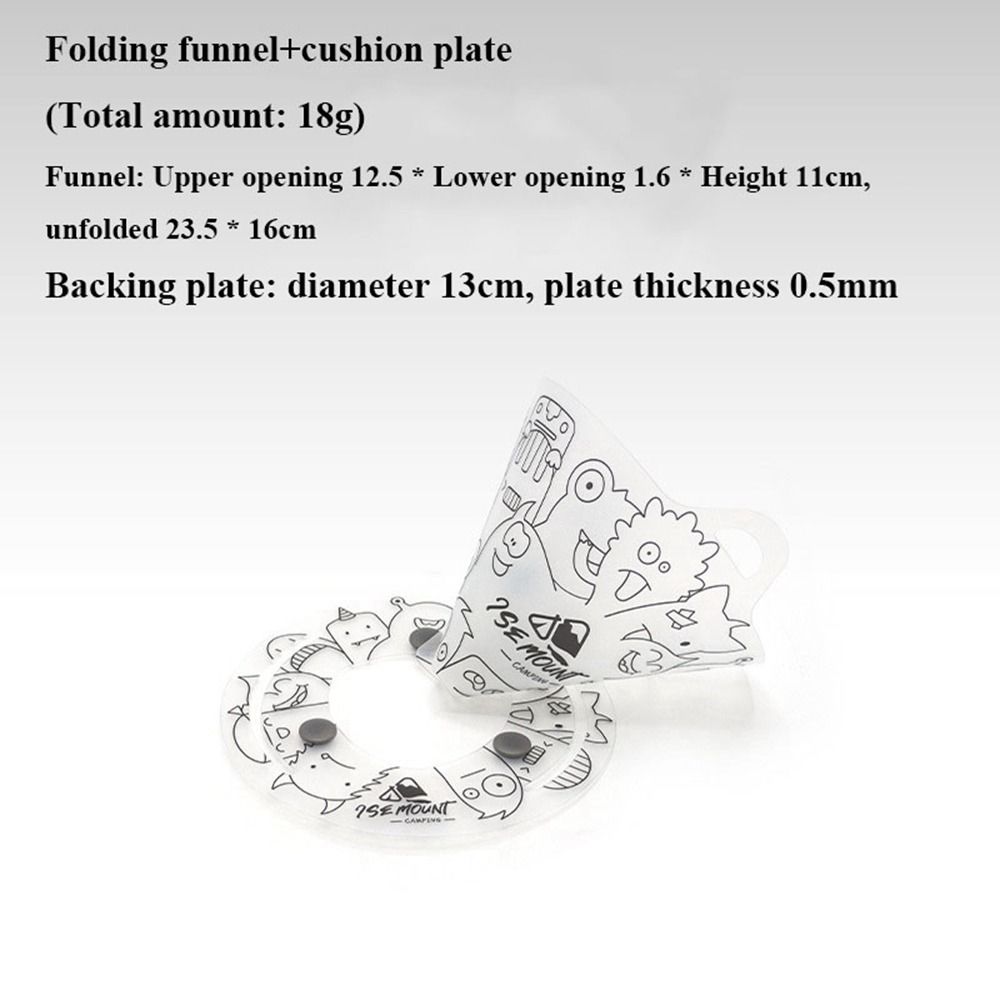 

Multi-purpose Outdoor Folding Tableware Coffee Filtering Funnels Outdoor Tableware Tool 4