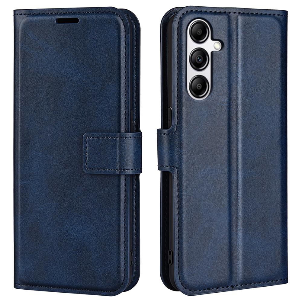 

For Samsung Galaxy A34 5G Folio Flip Phone Case Calf Texture Stand Wallet Cover Blue