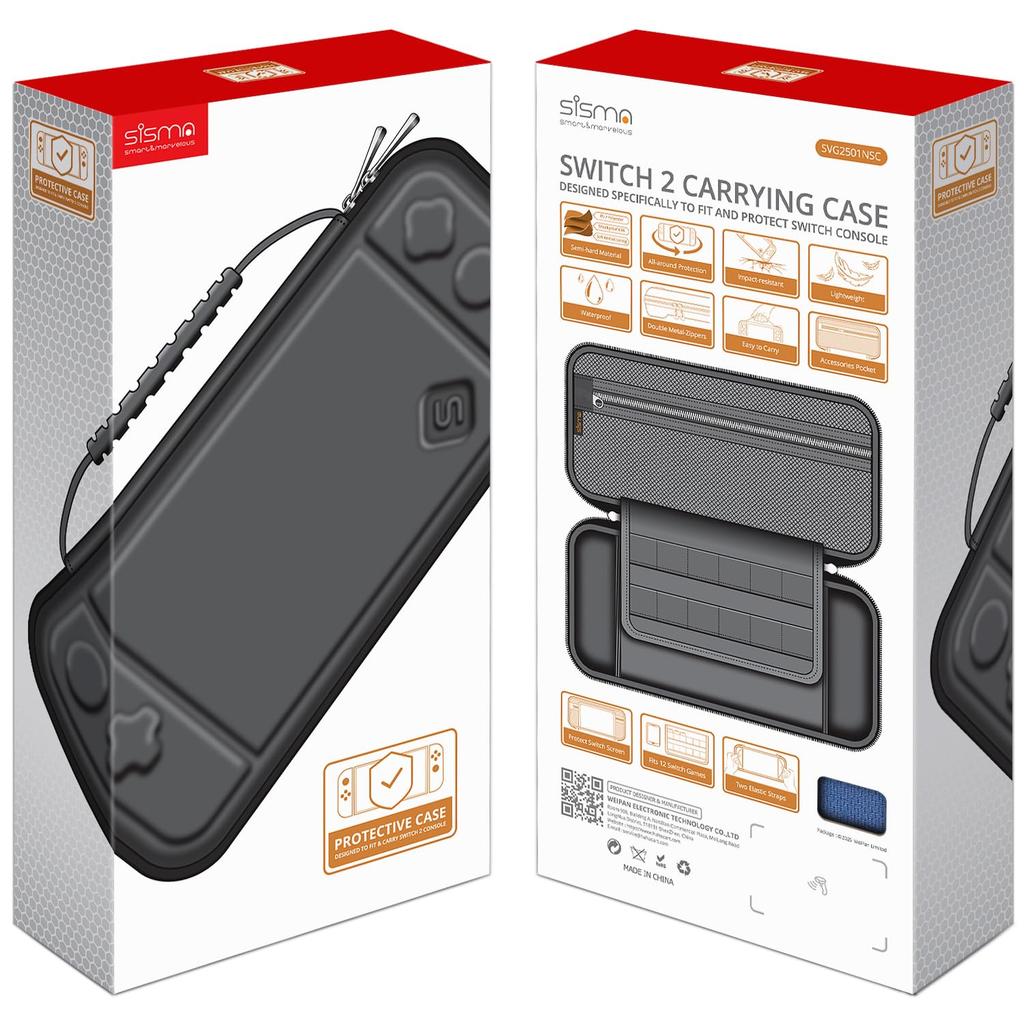 sisma Slim Case for Switch Protective Blue 2, Semi-Hard Case, Case, Shockproof, Slim,