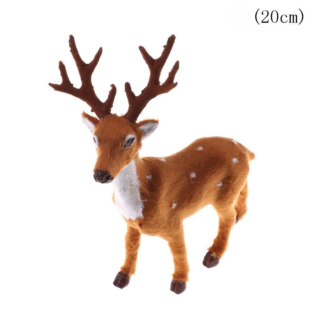 1pc Simulation Christmas Deer Christmas Elk Plush Reindeer Christmas Decoration Fairy Garden Miniatures Props