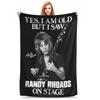 Yes I'm Old But I Saw Randy Rhoads On Stage Flannel Throw Blankets Ozzy Osbourne Blanket for Home Car Super Soft Bedspread,