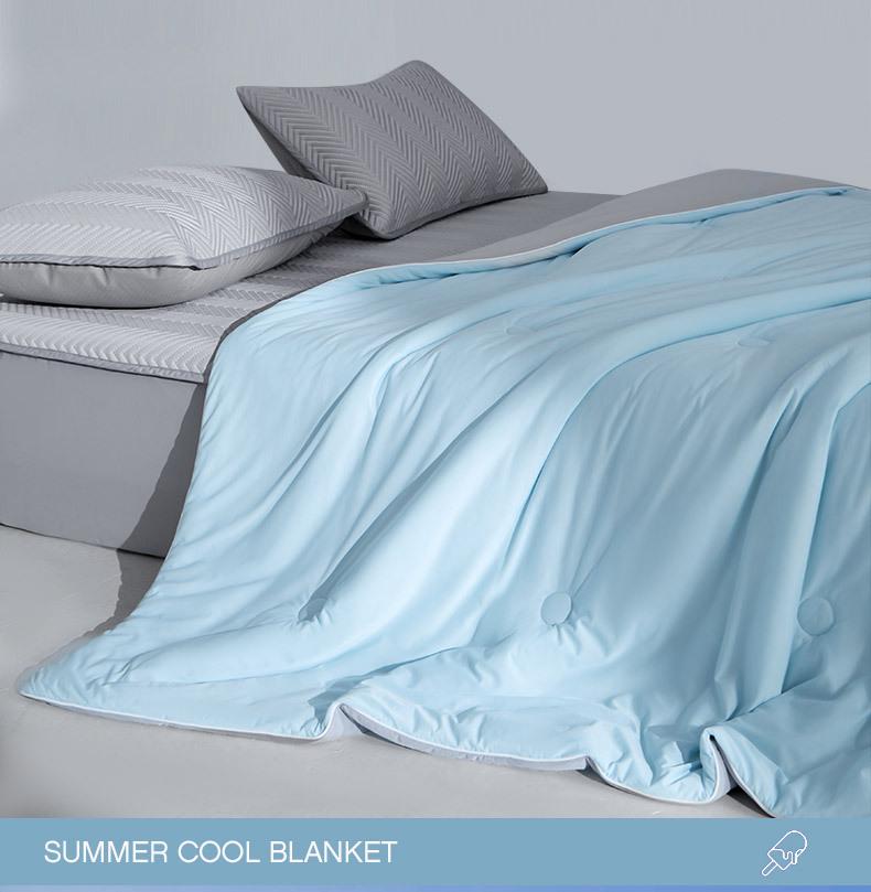 Premium Double-Sided Cool-Touch Antibacterial Ice Silk Summer Quilt