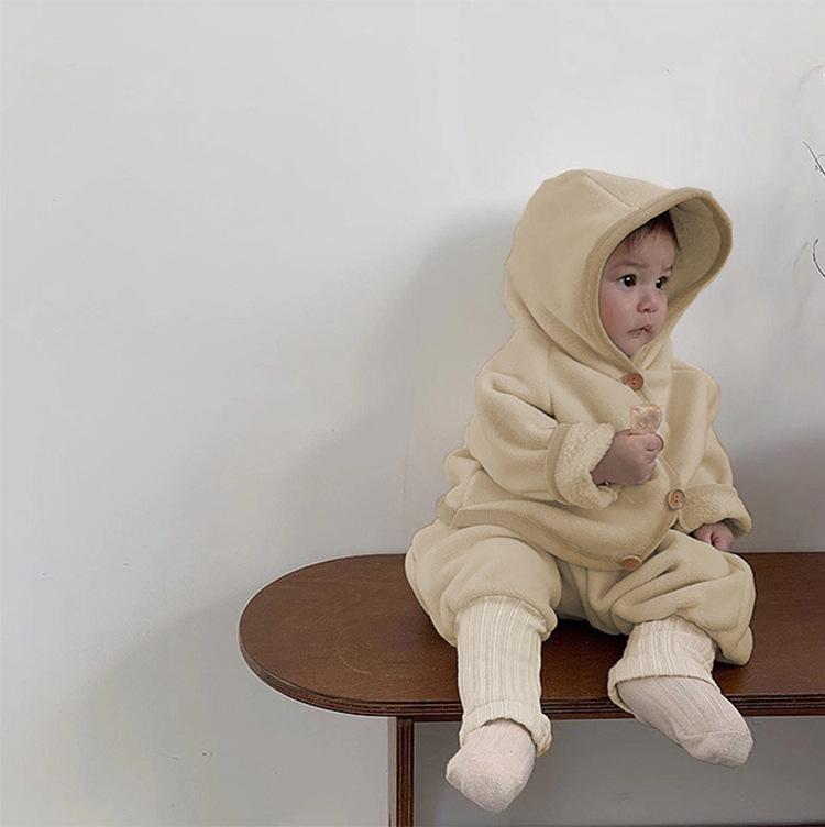 Winter Baby Fleece Jacket & Warm Pants Set - Infant Casual Outwear
