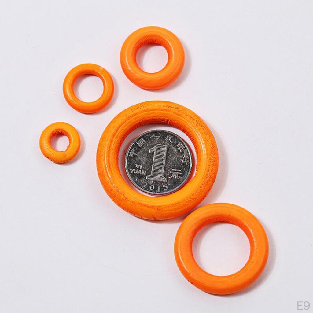 100 Pcs Wooden Ring Teething Rings Children Play