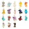 CARLIDANA Rainbow Color Beaded Charm Natural Stone Pendant Beads with Nine Needle Pin for Necklace Earrings DIY Jewelry Making