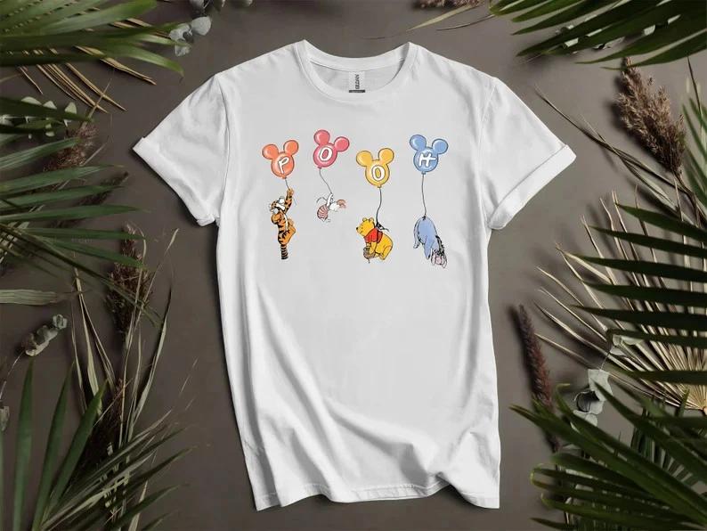 Winnie The Pooh Full Team Hot White T Shirt Best Gift For Family S