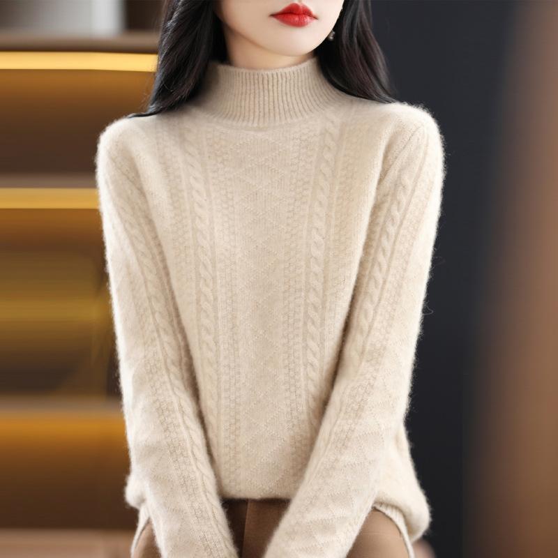 Thickened Half-old Cardigan for Women In Autumn and Winter New Skin-friendly and Warm Cashmere Sweater for Collapsing Versatile Sweater S 6769₽