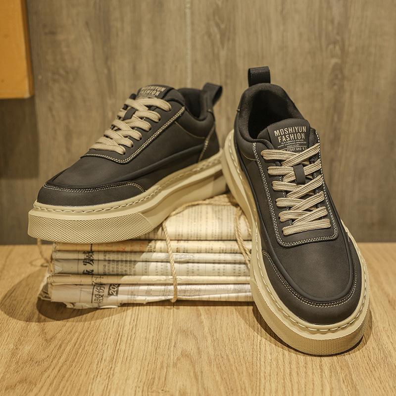 Casual Board Shoes Men's New Spring Men's Shoes Sports Shoes Men's Versatile Shoes Breathable Shock Absorption Thick Sole