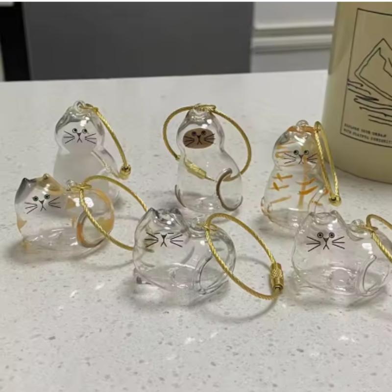 Cute Cat Hair Storage Box Hanging Pet Hair Storage Box Small Hanging Accessory Cat Keychain Pendant Backpack Bag Hanging Decor