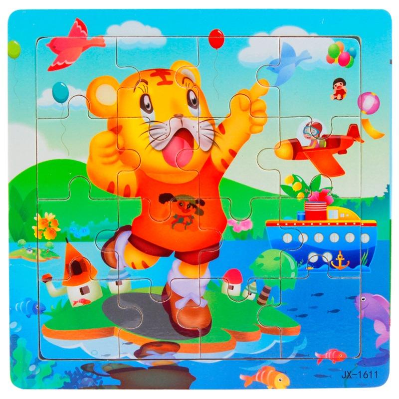 Kindergarten Wooden Puzzle Cards Animal And Transportation Themes Educational Toy For Kids