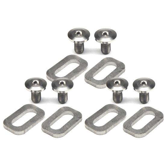 12Pcs Titanium Alloy Bicycle Mountain Bike Pedal Cleat Bolts Spacer for Look