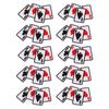 20Pcs Iron On Patch Embroidered Playing Card Patch Applique for Clothes Dress Hat DIY Accessories