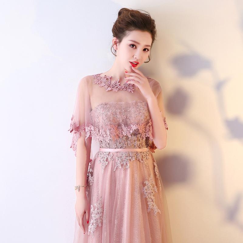 Casual O-Neck Lace Short Sleeve Bridal Wedding Elegant Women Cape Summer Black Applique Tulle Evening Prom Cape Cosplay Shawl